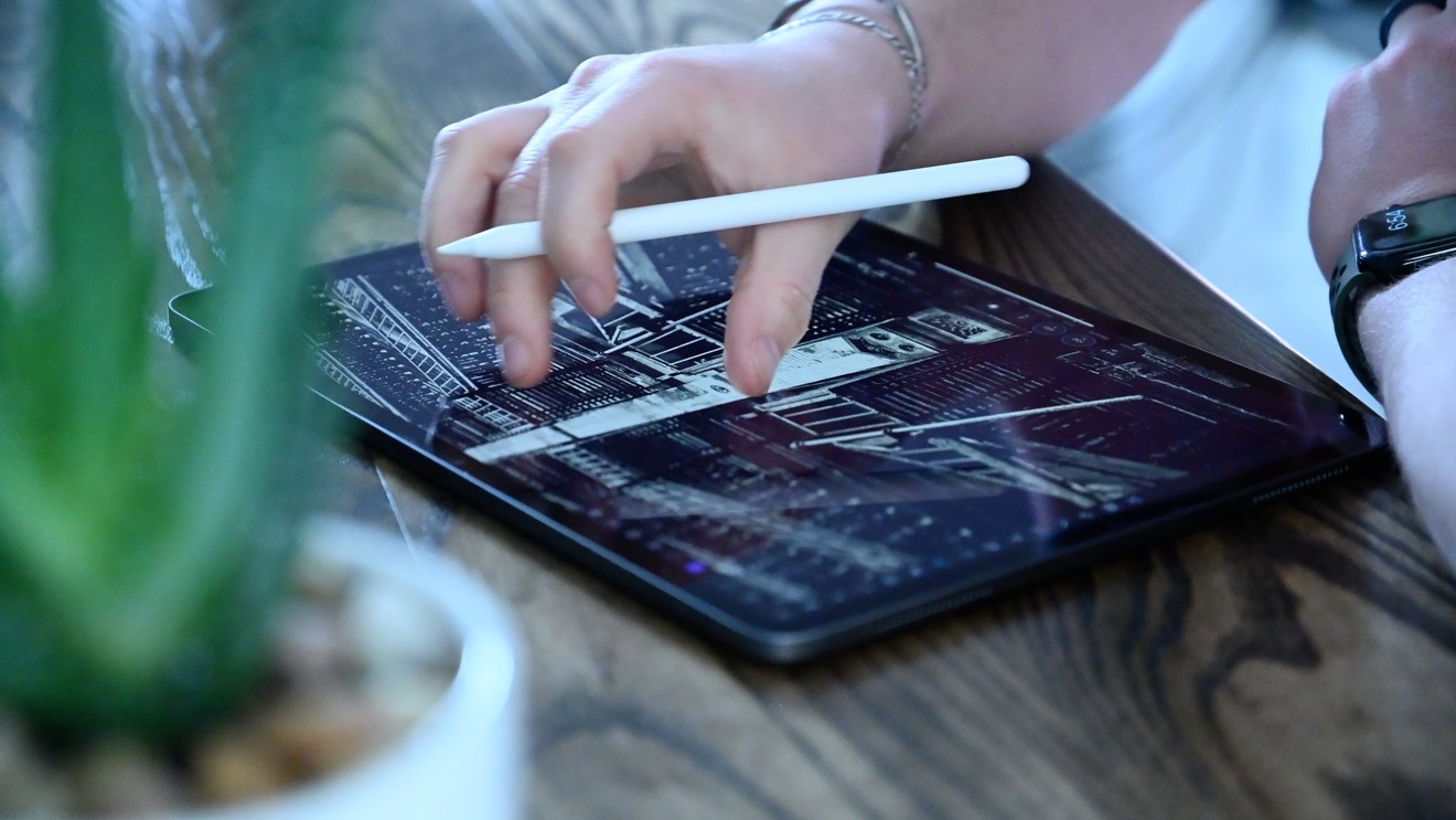 Apple Pencil второго поколения с iPad Pro 2020
